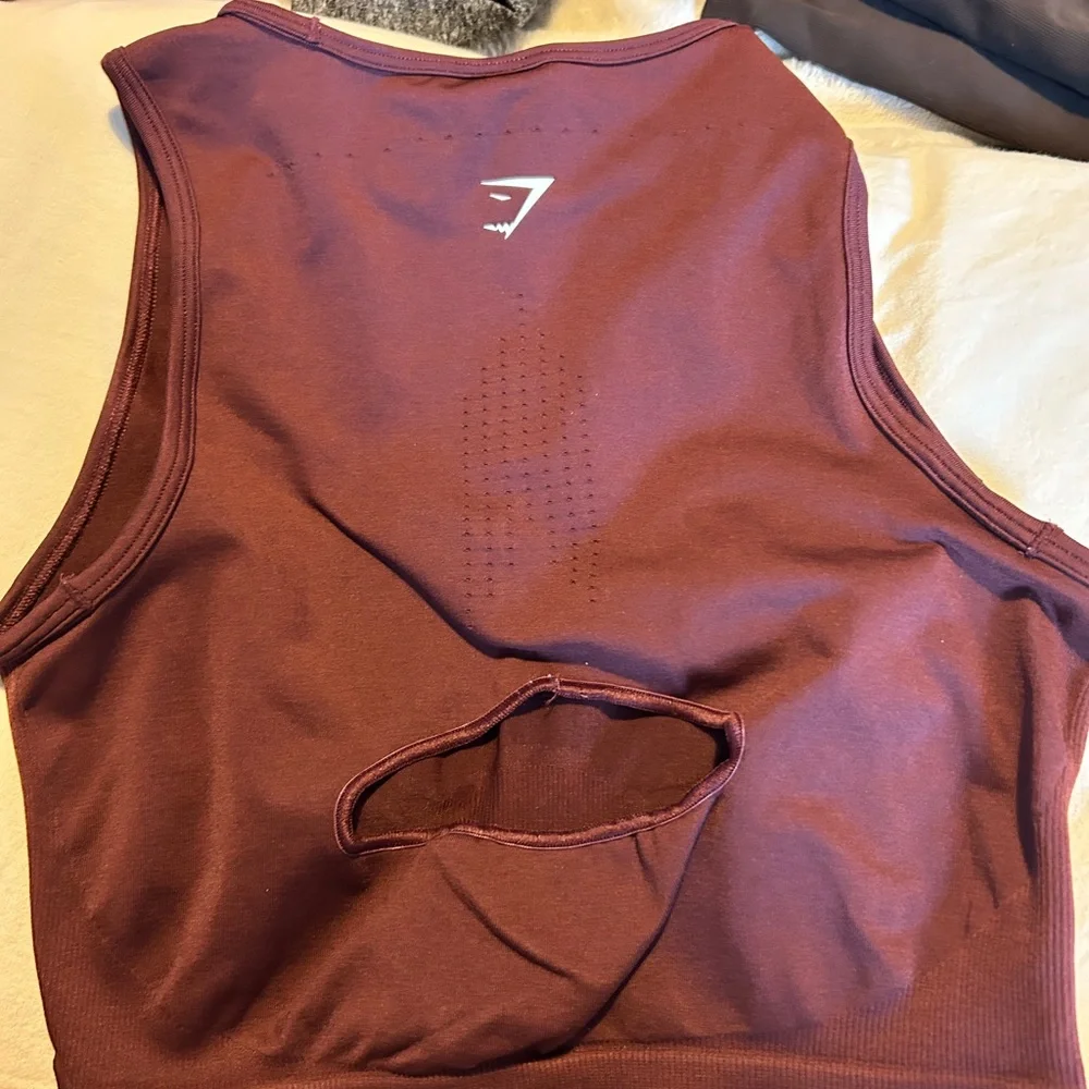 Gymshark Women's Maroon Tank Top - Picture 3 of 3